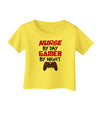 Nurse By Day Gamer By Night Infant T-Shirt-Infant T-Shirt-TooLoud-Yellow-06-Months-Davson Sales