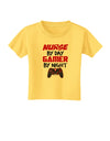 Nurse By Day Gamer By Night Toddler T-Shirt-Toddler T-Shirt-TooLoud-Yellow-2T-Davson Sales