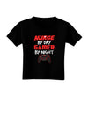 Nurse By Day Gamer By Night Toddler T-Shirt Dark-Toddler T-Shirt-TooLoud-Black-2T-Davson Sales