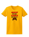 Nurse By Day Gamer By Night Womens T-Shirt-Womens T-Shirt-TooLoud-Gold-X-Small-Davson Sales