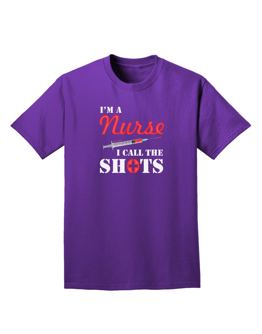 Nurse - Call The Shots Adult Dark T-Shirt-Mens T-Shirt-TooLoud-Purple-Small-Davson Sales