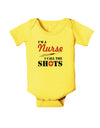 Nurse - Call The Shots Baby Romper Bodysuit-Baby Romper-TooLoud-Yellow-06-Months-Davson Sales