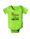 Nurse - Call The Shots Baby Romper Bodysuit-Baby Romper-TooLoud-Lime-06-Months-Davson Sales