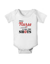 Nurse - Call The Shots Baby Romper Bodysuit-Baby Romper-TooLoud-White-06-Months-Davson Sales