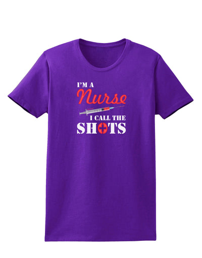 Nurse - Call The Shots Womens Dark T-Shirt-TooLoud-Purple-X-Small-Davson Sales