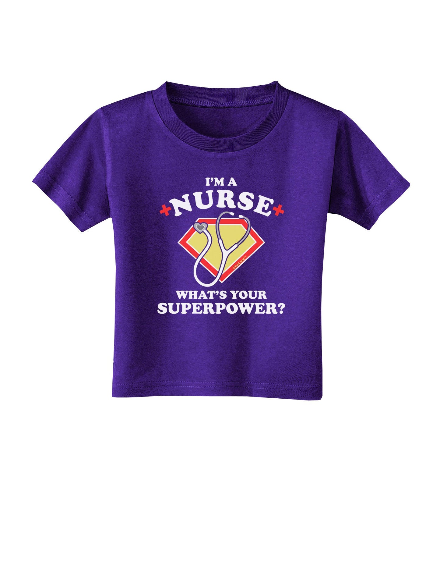 Nurse - Superpower Toddler T-Shirt Dark-Toddler T-Shirt-TooLoud-Purple-2T-Davson Sales