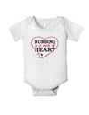 Nursing Is A Work Of Heart Baby Romper Bodysuit-Baby Romper-TooLoud-White-06-Months-Davson Sales