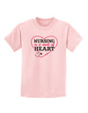 Nursing Is A Work Of Heart Childrens T-Shirt-Childrens T-Shirt-TooLoud-PalePink-X-Small-Davson Sales