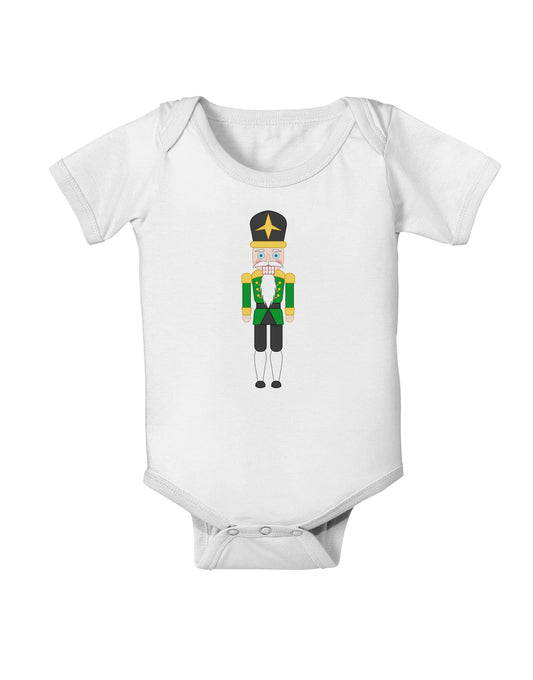 Nutcracker Design - Green Gold Black Baby Romper Bodysuit-Baby Romper-TooLoud-White-06-Months-Davson Sales