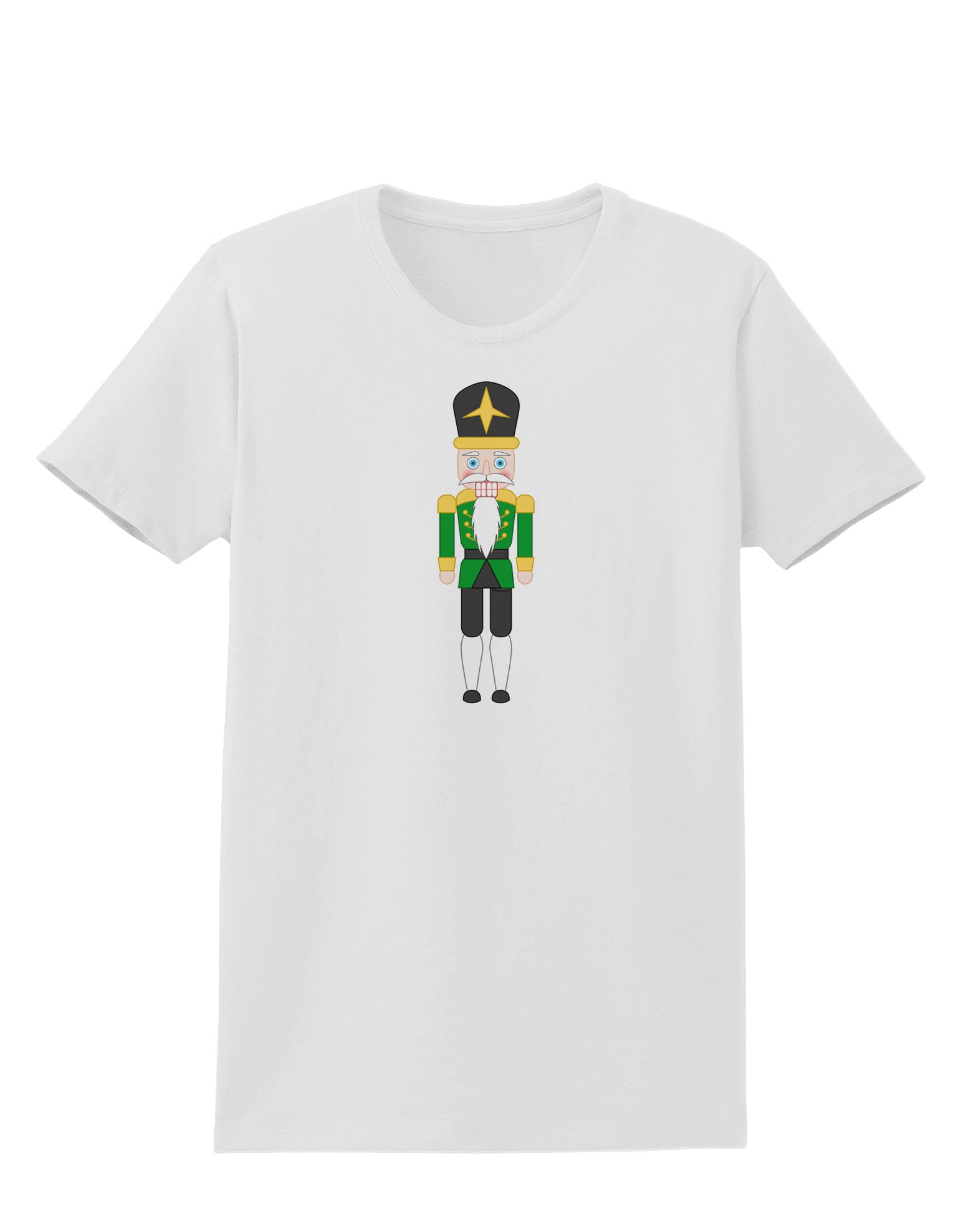 Nutcracker Design - Green Gold Black Womens T-Shirt-Womens T-Shirt-TooLoud-White-X-Small-Davson Sales