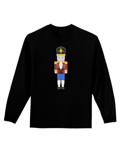 Nutcracker Design - Red Gold Black Adult Long Sleeve Dark T-Shirt-TooLoud-Black-Small-Davson Sales