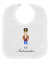 Nutcracker Design - Red Gold Black Text Baby Bib