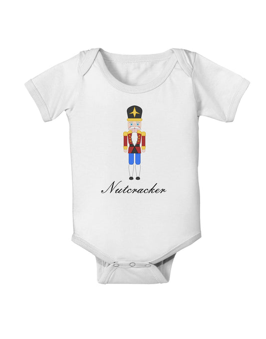 Nutcracker Design - Red Gold Black Text Baby Romper Bodysuit-Baby Romper-TooLoud-White-06-Months-Davson Sales