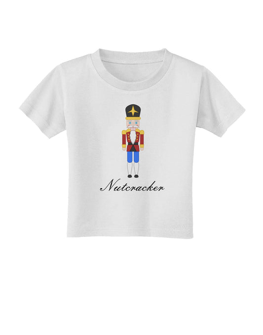 Nutcracker Design - Red Gold Black Text Toddler T-Shirt-Toddler T-Shirt-TooLoud-White-2T-Davson Sales
