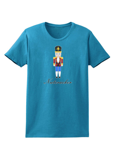 Nutcracker Design - Red Gold Black Text Womens Dark T-Shirt-Womens T-Shirt-TooLoud-Turquoise-X-Small-Davson Sales