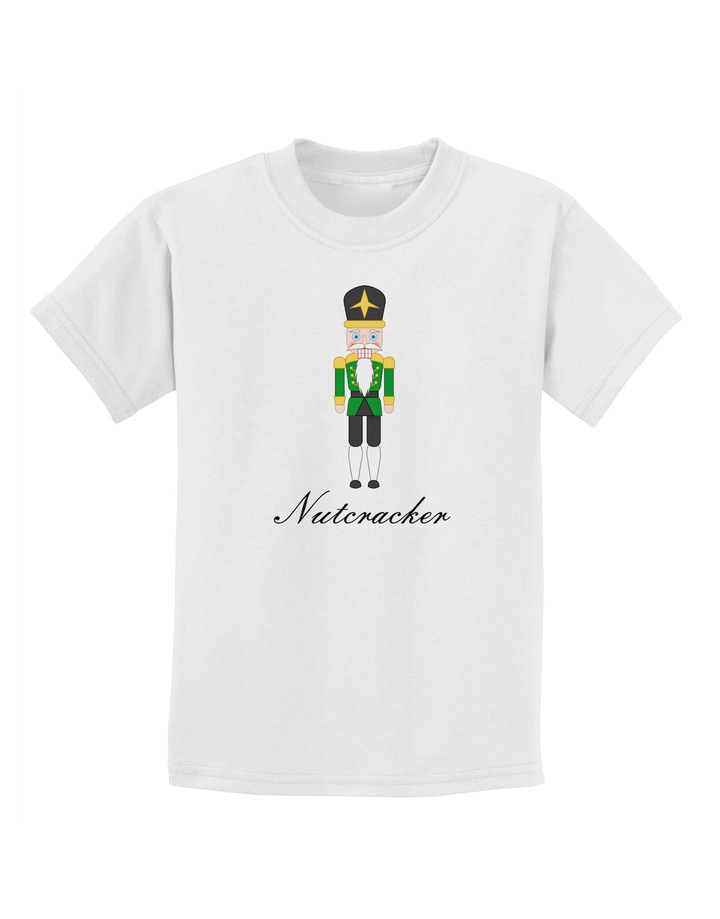 Nutcracker - Green Gold Black Text Childrens T-Shirt-Childrens T-Shirt-TooLoud-White-X-Small-Davson Sales