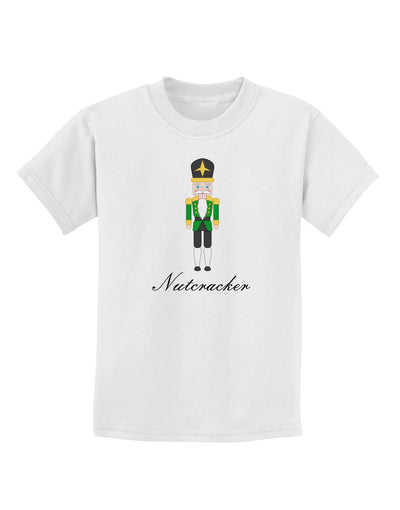 Nutcracker - Green Gold Black Text Childrens T-Shirt-Childrens T-Shirt-TooLoud-White-X-Small-Davson Sales