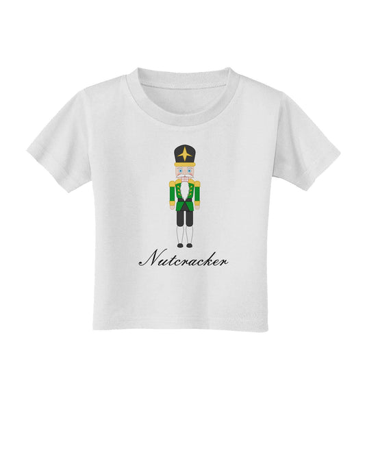 Nutcracker - Green Gold Black Text Toddler T-Shirt-Toddler T-Shirt-TooLoud-White-2T-Davson Sales