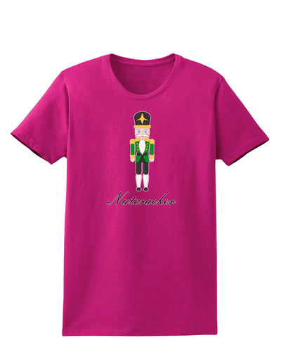 Nutcracker - Green Gold Black Text Womens Dark T-Shirt-Womens T-Shirt-TooLoud-Hot-Pink-Small-Davson Sales