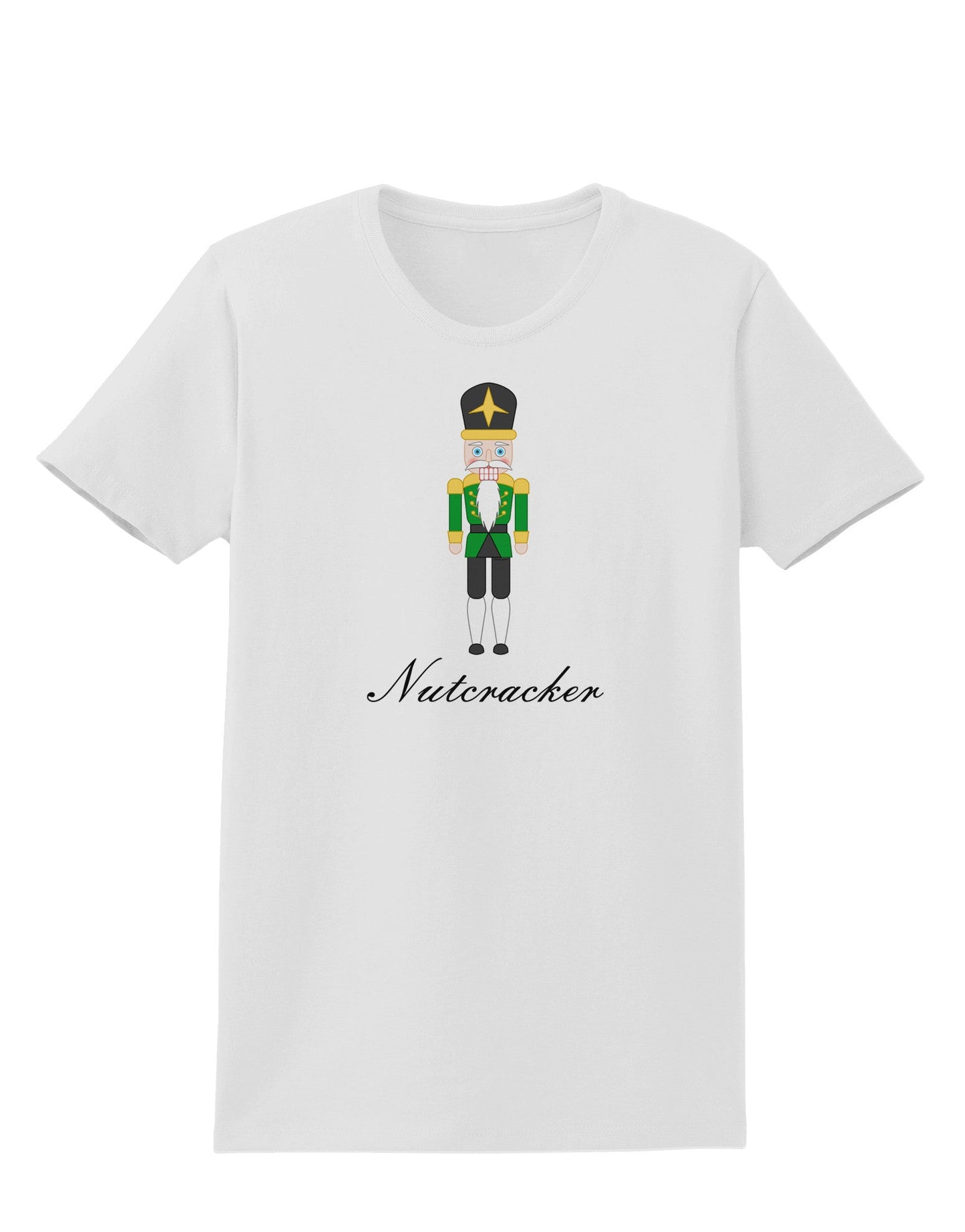 Nutcracker - Green Gold Black Text Womens T-Shirt-Womens T-Shirt-TooLoud-White-X-Small-Davson Sales