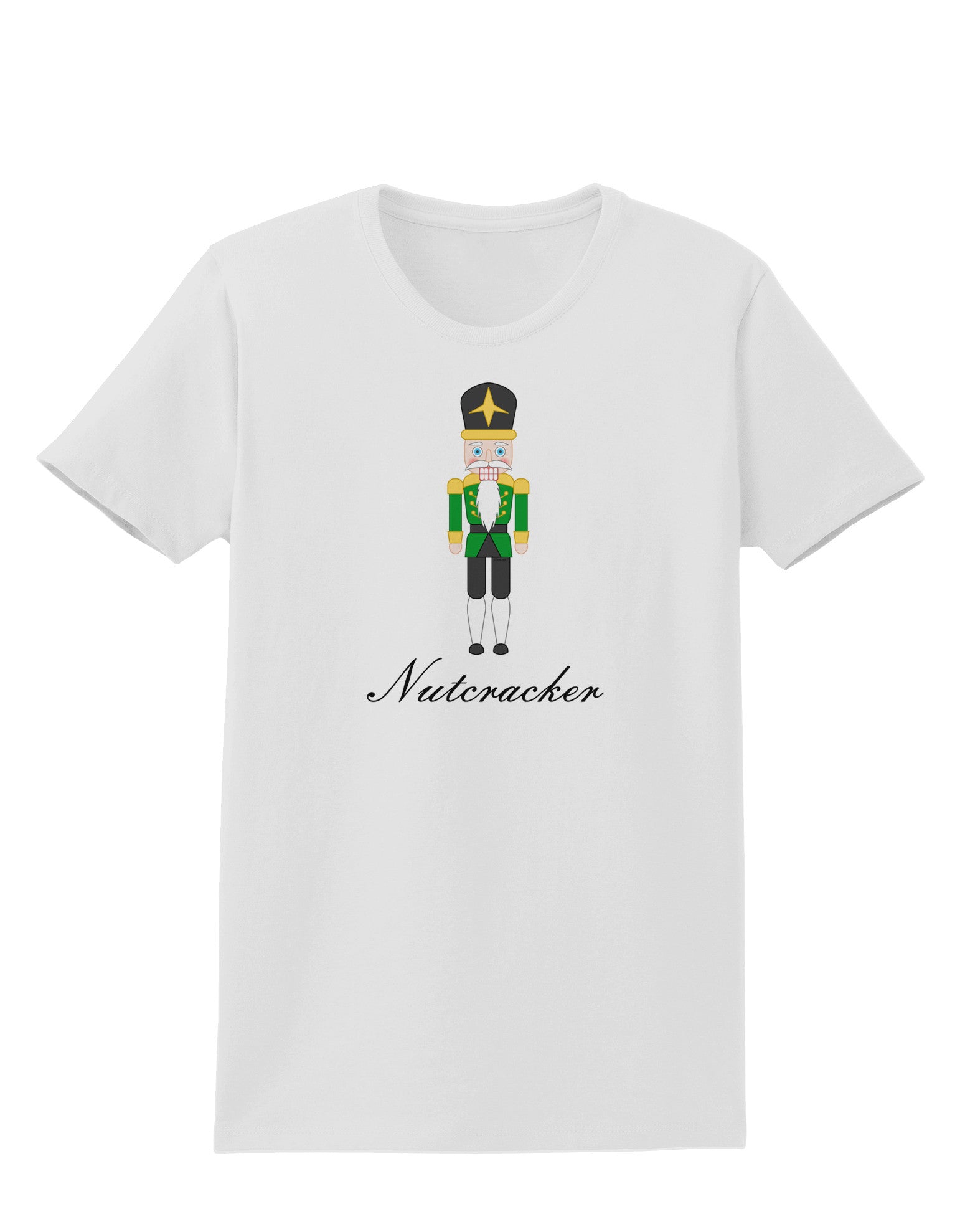 Nutcracker - Green Gold Black Text Womens T-Shirt-Womens T-Shirt-TooLoud-White-X-Small-Davson Sales
