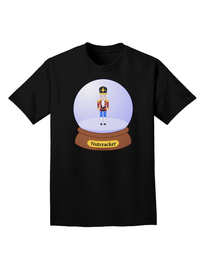 Nutcracker Snow Globe - Red Gold Black Adult Dark T-Shirt by TooLoud-Mens T-Shirt-TooLoud-Black-Small-Davson Sales