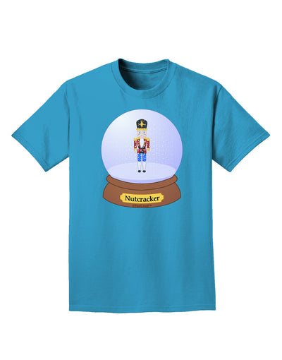 Nutcracker Snow Globe - Red Gold Black Adult Dark T-Shirt by TooLoud-Mens T-Shirt-TooLoud-Turquoise-Small-Davson Sales