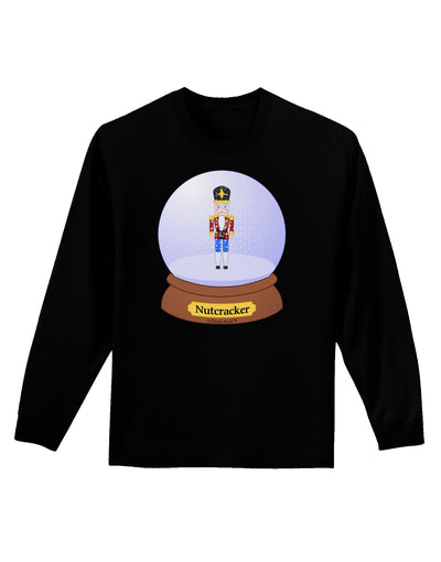 Nutcracker Snow Globe - Red Gold Black Adult Long Sleeve Dark T-Shirt by TooLoud-TooLoud-Black-Small-Davson Sales