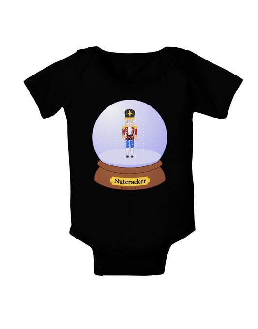 Nutcracker Snow Globe - Red Gold Black Baby Romper Bodysuit Dark by TooLoud-Baby Romper-TooLoud-Black-06-Months-Davson Sales