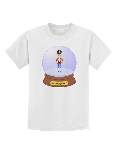 Nutcracker Snow Globe - Red Gold Black Childrens T-Shirt by TooLoud-Childrens T-Shirt-TooLoud-White-X-Small-Davson Sales