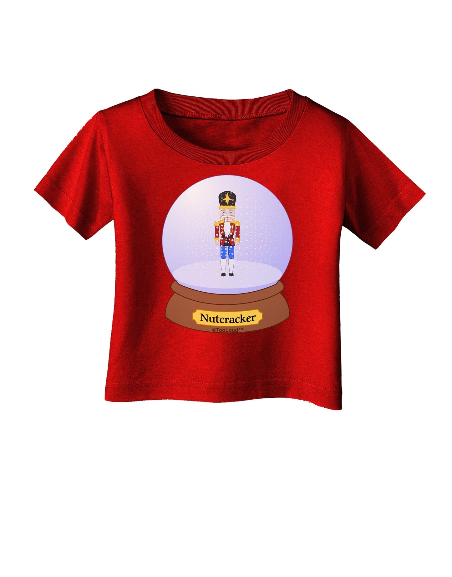 Nutcracker Snow Globe - Red Gold Black Infant T-Shirt Dark by TooLoud-Infant T-Shirt-TooLoud-Clover-Green-06-Months-Davson Sales