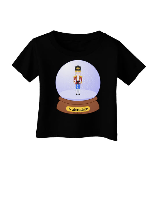 Nutcracker Snow Globe - Red Gold Black Infant T-Shirt Dark by TooLoud-Infant T-Shirt-TooLoud-Black-06-Months-Davson Sales