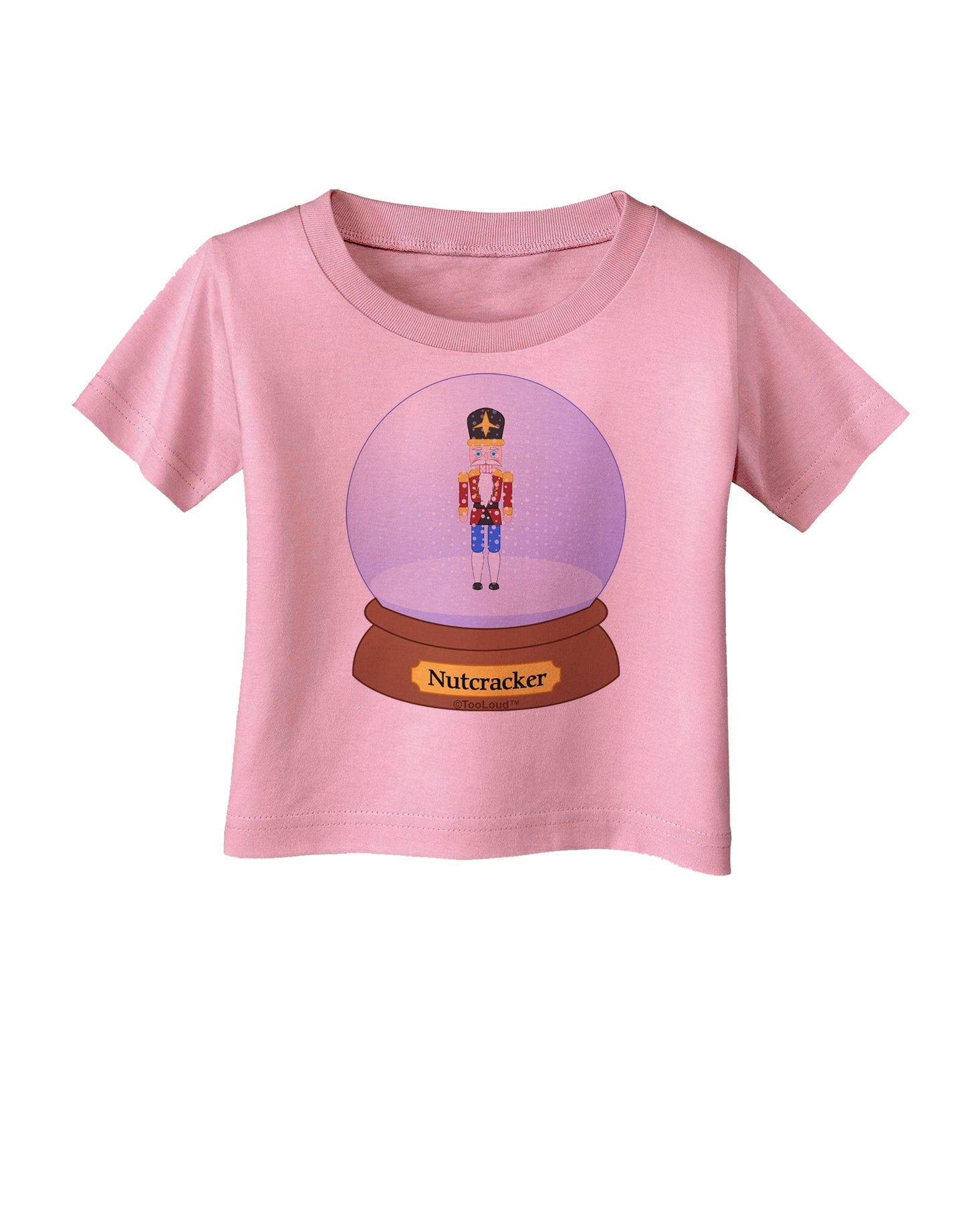 Nutcracker Snow Globe - Red Gold Black Infant T-Shirt by TooLoud-Infant T-Shirt-TooLoud-Candy-Pink-06-Months-Davson Sales