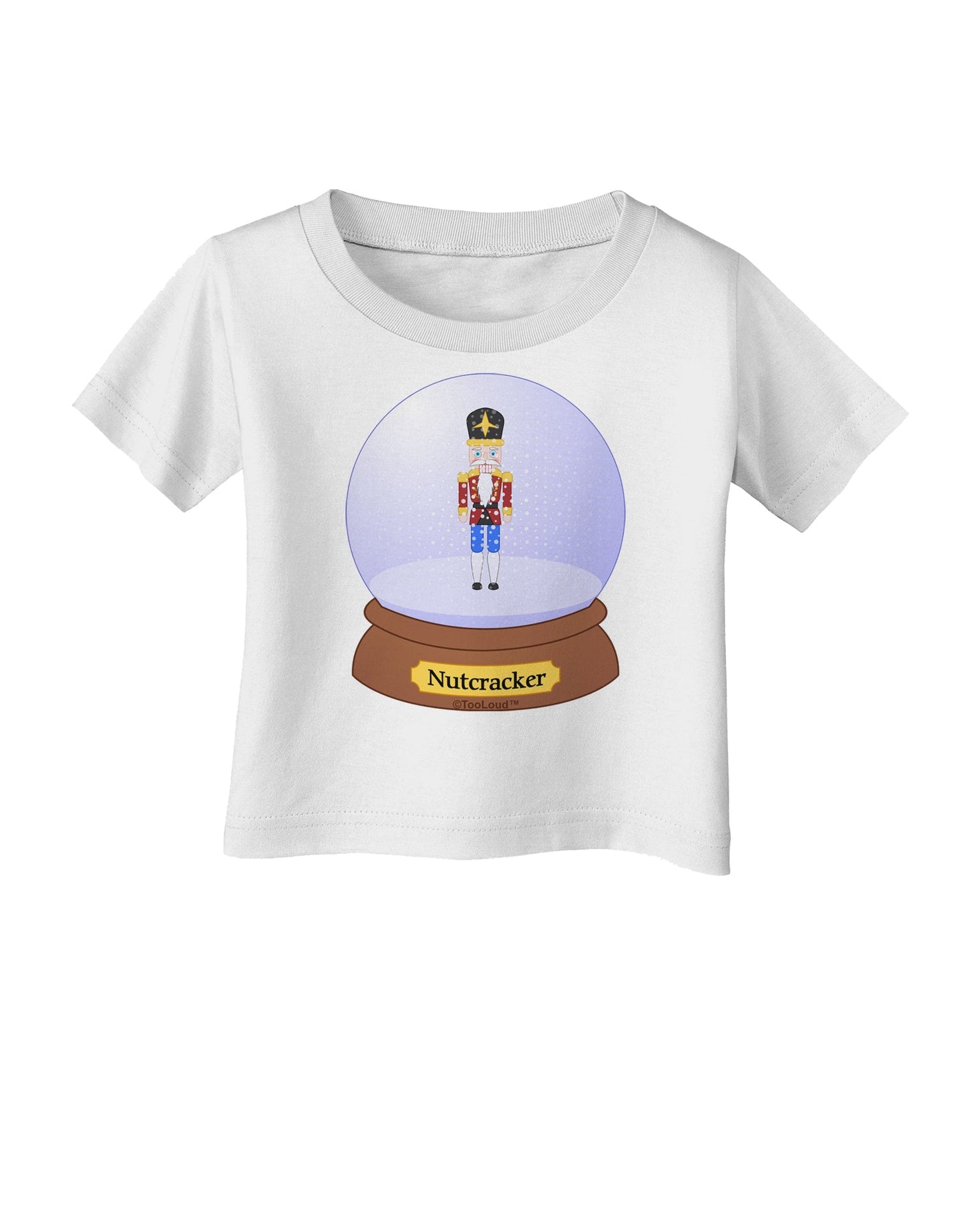 Nutcracker Snow Globe - Red Gold Black Infant T-Shirt by TooLoud-Infant T-Shirt-TooLoud-White-06-Months-Davson Sales