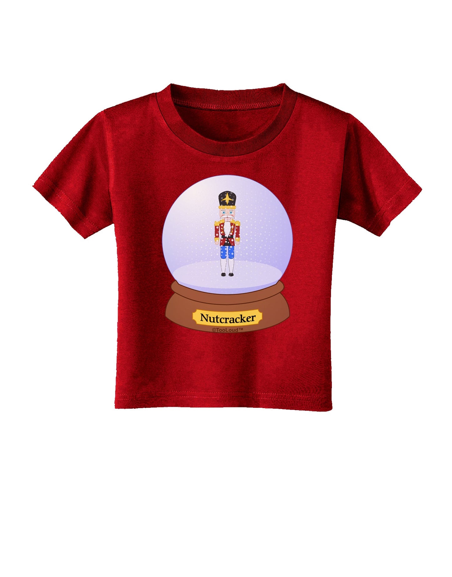 Nutcracker Snow Globe - Red Gold Black Toddler T-Shirt Dark by TooLoud-Toddler T-Shirt-TooLoud-Clover-Green-2T-Davson Sales