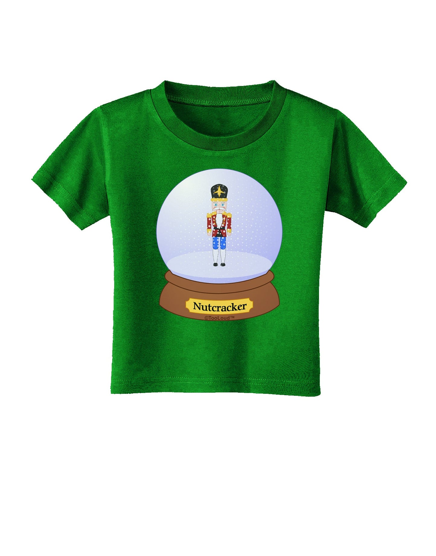 Nutcracker Snow Globe - Red Gold Black Toddler T-Shirt Dark by TooLoud-Toddler T-Shirt-TooLoud-Royal-Blue-2T-Davson Sales