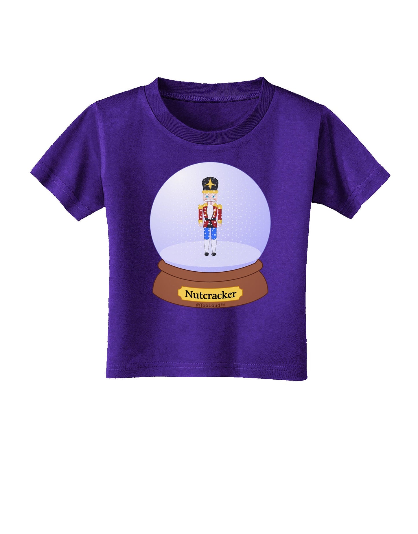 Nutcracker Snow Globe - Red Gold Black Toddler T-Shirt Dark by TooLoud-Toddler T-Shirt-TooLoud-Purple-2T-Davson Sales