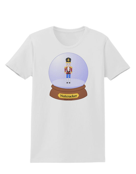 Nutcracker Snow Globe - Red Gold Black Womens T-Shirt by TooLoud-Womens T-Shirt-TooLoud-White-X-Small-Davson Sales