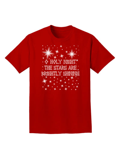 O Holy Night Shining Christmas Stars Adult Dark T-Shirt-Mens T-Shirt-TooLoud-Red-Small-Davson Sales