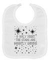 O Holy Night Shining Christmas Stars Baby Bib