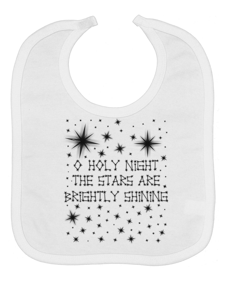 O Holy Night Shining Christmas Stars Baby Bib