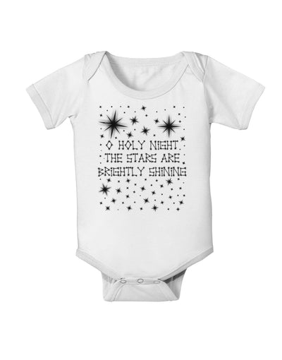 O Holy Night Shining Christmas Stars Baby Romper Bodysuit-Baby Romper-TooLoud-White-06-Months-Davson Sales