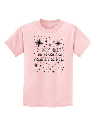 O Holy Night Shining Christmas Stars Childrens T-Shirt-Childrens T-Shirt-TooLoud-PalePink-X-Small-Davson Sales