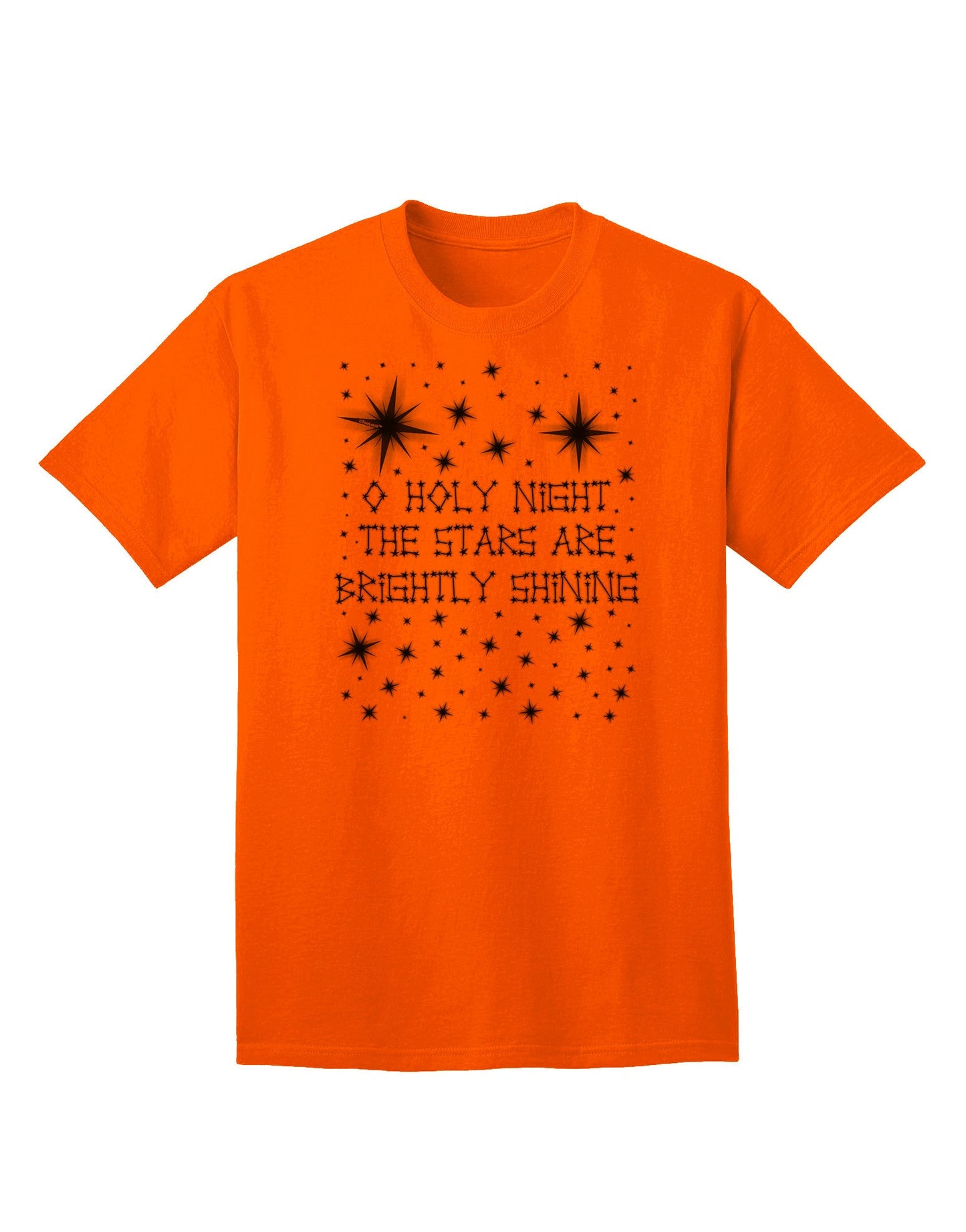 O Holy Night Shining Christmas Stars - Premium Adult T-Shirt for Festive Season-Mens T-shirts-TooLoud-Orange-Small-Davson Sales