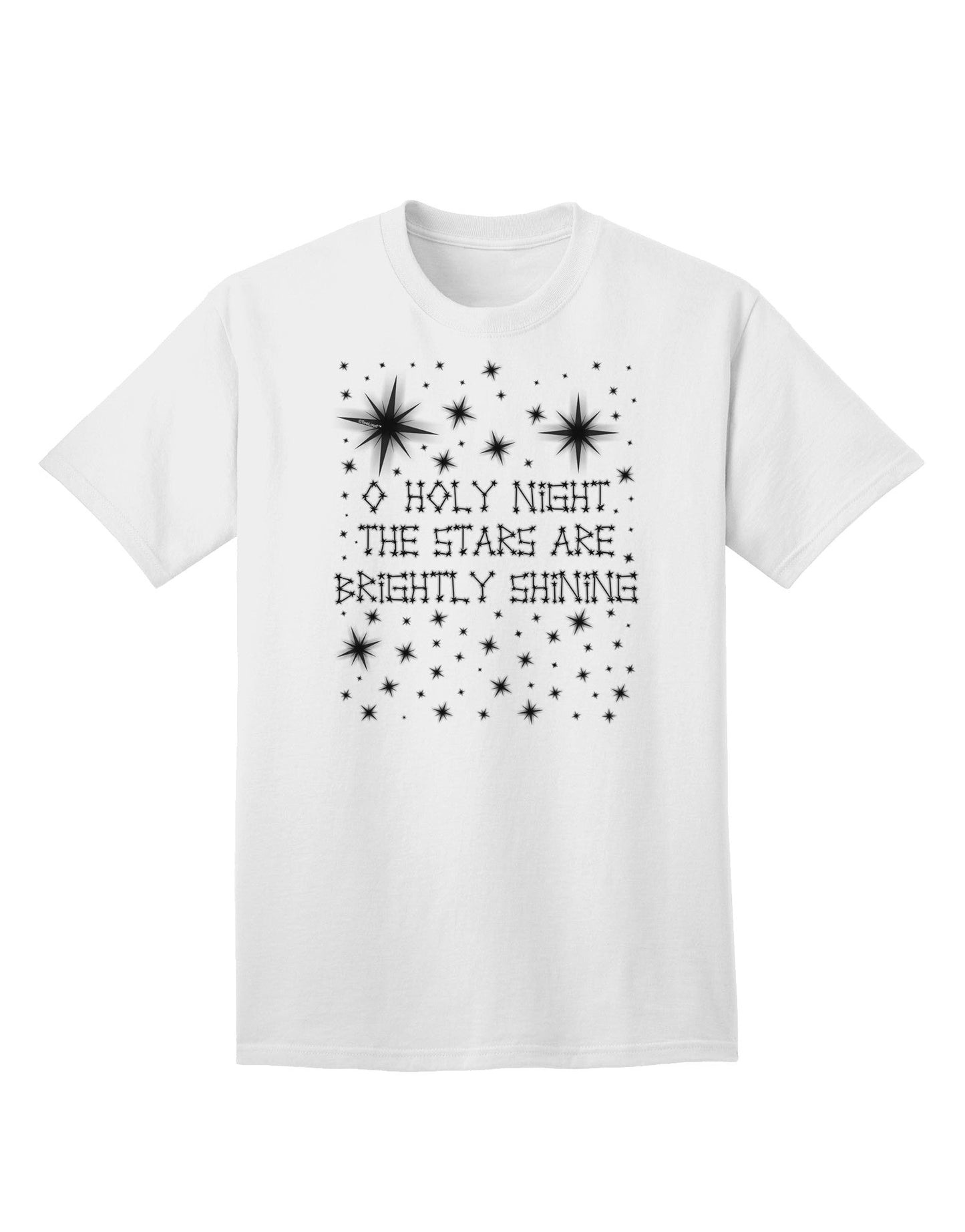 O Holy Night Shining Christmas Stars - Premium Adult T-Shirt for Festive Season-Mens T-shirts-TooLoud-White-Small-Davson Sales
