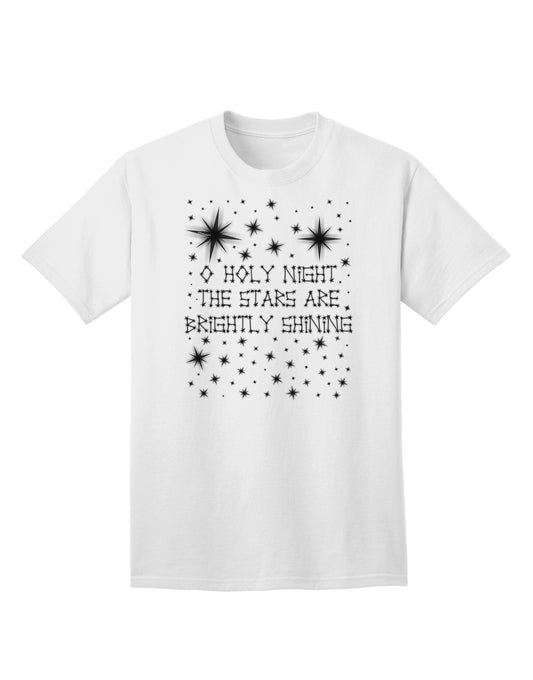 O Holy Night Shining Christmas Stars - Premium Adult T-Shirt for Festive Season-Mens T-shirts-TooLoud-White-Small-Davson Sales