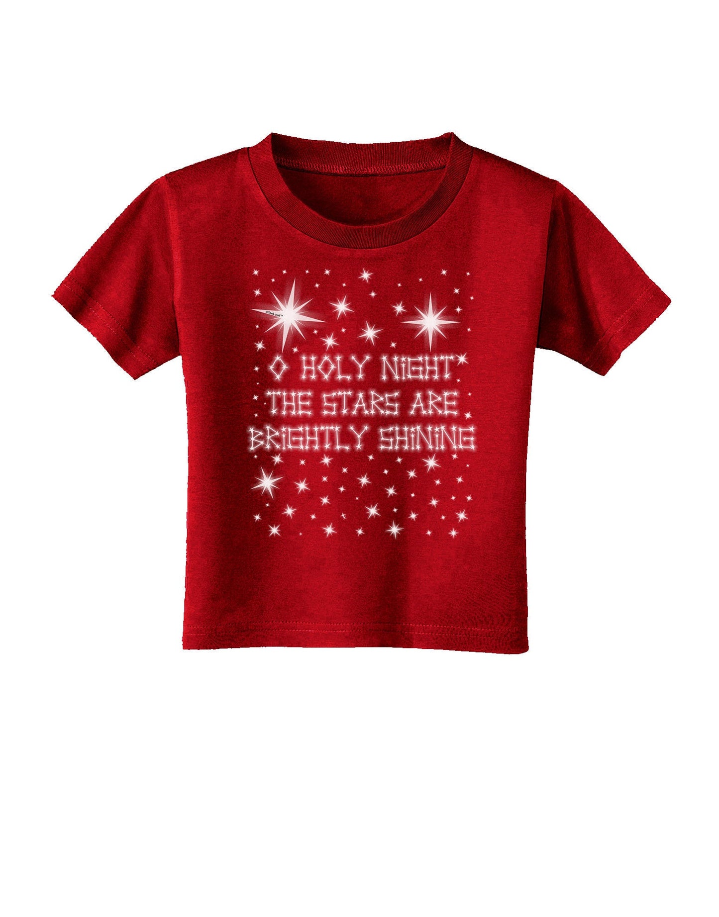 O Holy Night Shining Christmas Stars Toddler T-Shirt Dark-Toddler T-Shirt-TooLoud-Clover-Green-2T-Davson Sales