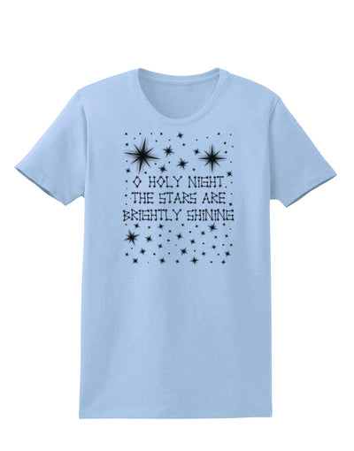 O Holy Night Shining Christmas Stars Womens T-Shirt-Womens T-Shirt-TooLoud-Light-Blue-X-Small-Davson Sales