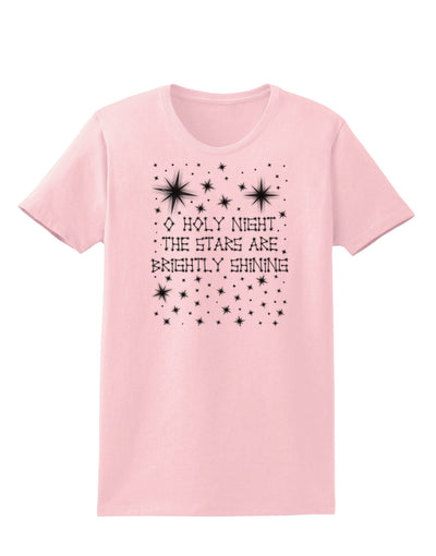 O Holy Night Shining Christmas Stars Womens T-Shirt-Womens T-Shirt-TooLoud-PalePink-X-Small-Davson Sales