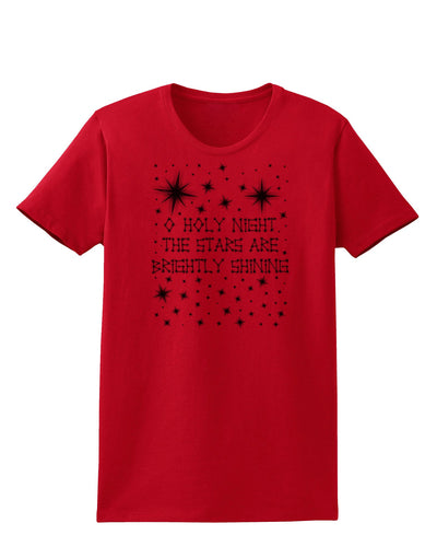 O Holy Night Shining Christmas Stars Womens T-Shirt-Womens T-Shirt-TooLoud-Red-X-Small-Davson Sales